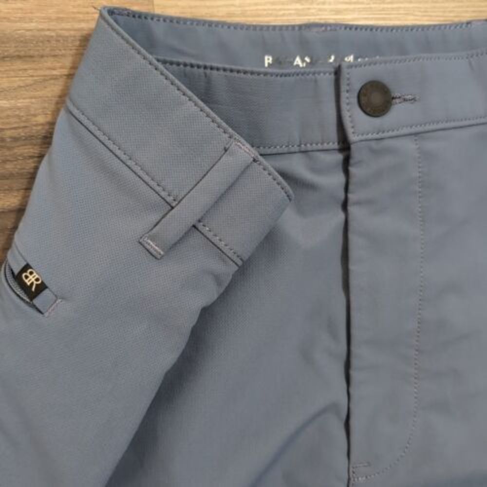 Banana Republic Taupe Zip Pockets Polyester Athletic Pants Men's Slim 38x32 Blue